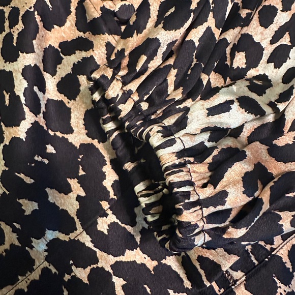 GANNI Silk - Blend Animal Print Button Blouse - Size 40 (US 10) - Picture 8 of 14